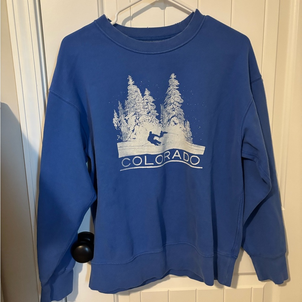 American Eagle Outfitters Blue Sweatshirt